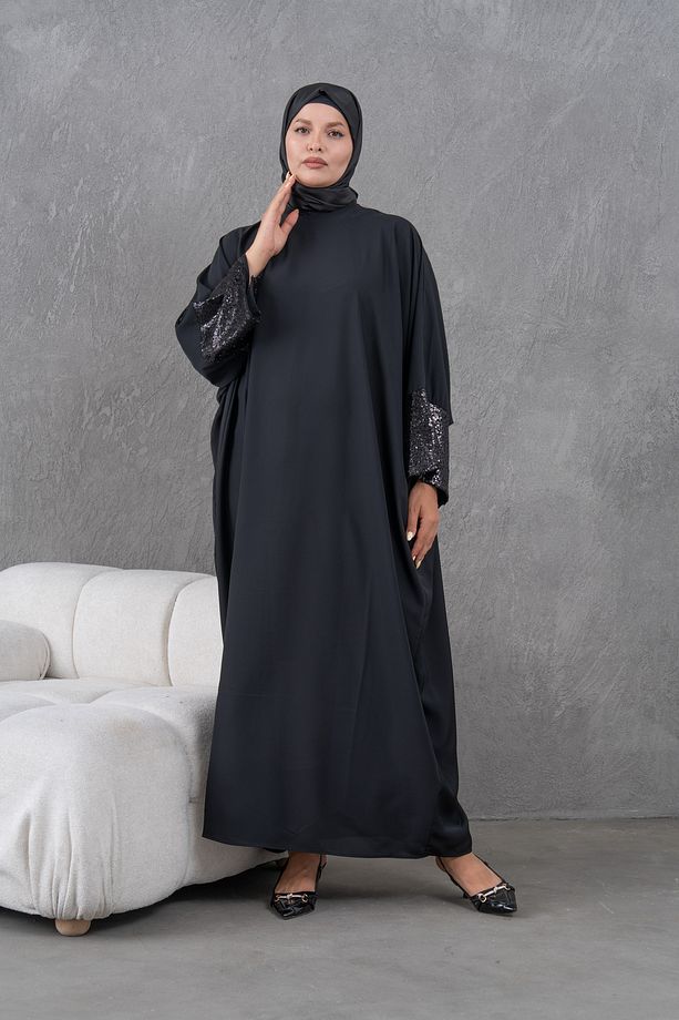 kollar pulpayet detaylı ferace abaya - 2