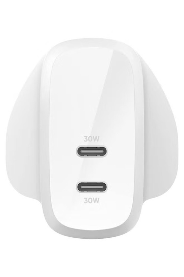 BoostCharge Dual USB-C Wall Charger with PPS 60W – Fast Charging for Apple & Android – White - 5