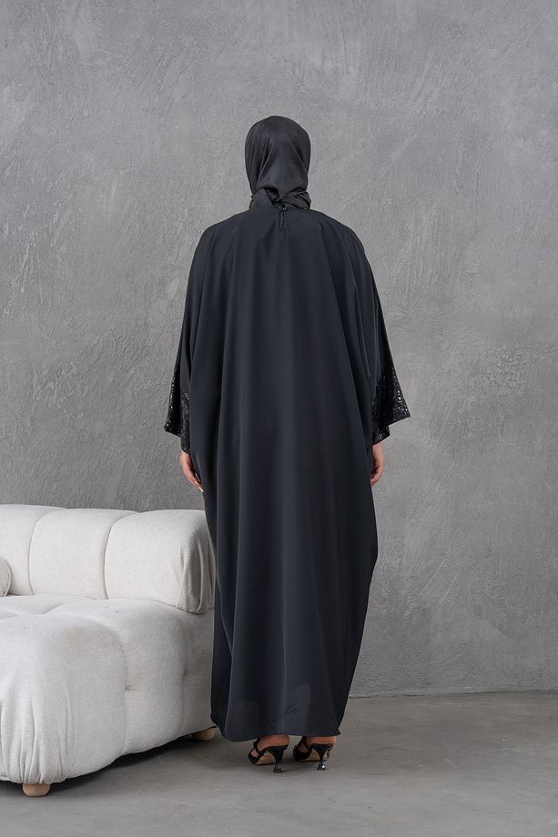 kollar pulpayet detaylı ferace abaya - 3