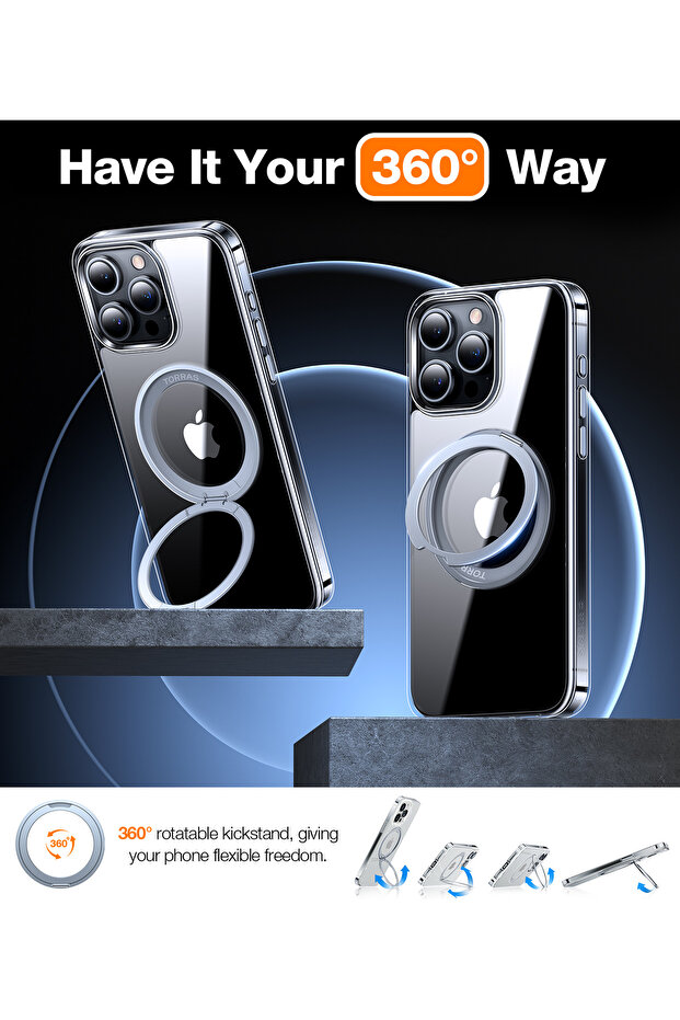 360°Rotatable Magnetic Ring for iPhone 15 Pro Max Case - 4