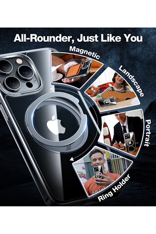 360°Rotatable Magnetic Ring for iPhone 15 Pro Max Case - 3