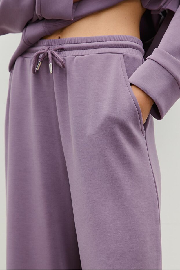 Yumuşak dokulu palazzo pantolon - 4