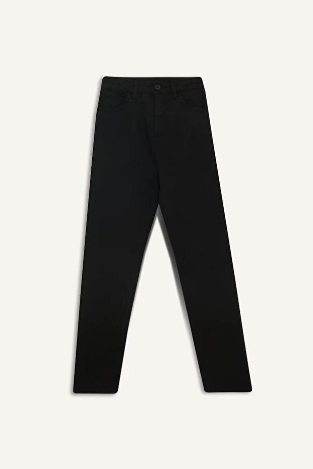 School Straight-Leg Gabardine Trousers for Boys U3254A625Au