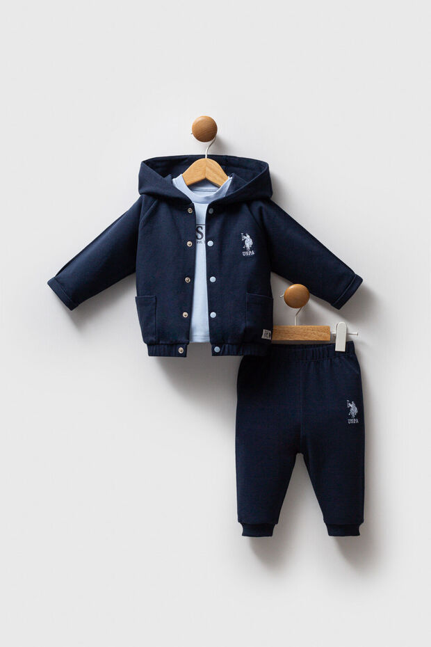 U.S. Polo Assn Baby Boy Navy Blue Set