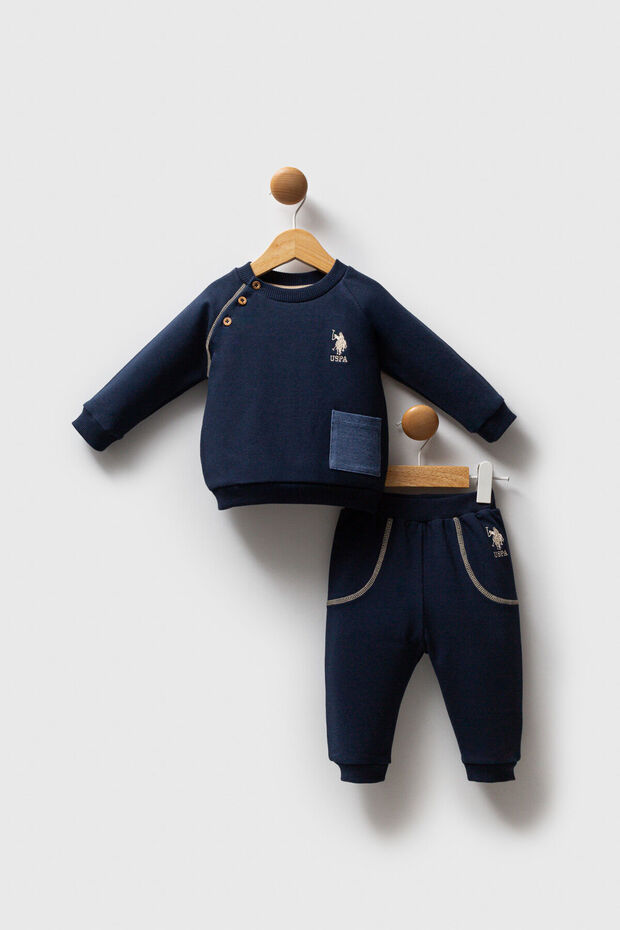 U.S. Polo Assn Baby Boy Navy Blue Set