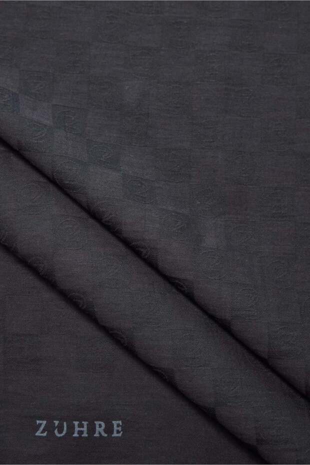 Monogram Desenli Siyah Seher Şal 0106 - 2