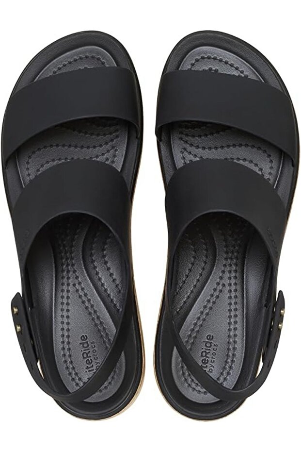 صندل بروكلين كورك ذو الكعب المنخفض باللون الأسود للنساء - 3