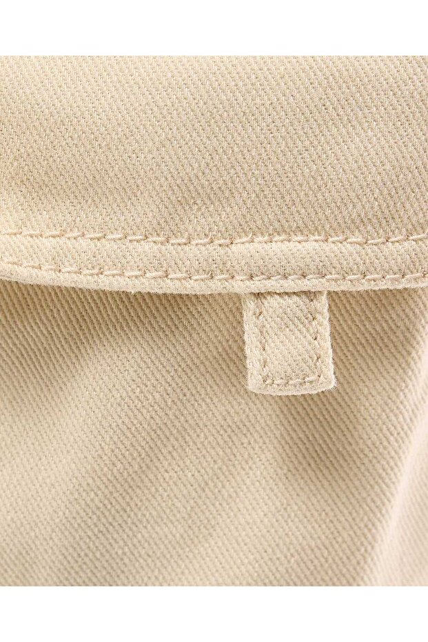 بنطال جينز كارجو سادة مع خصر برباط - 4