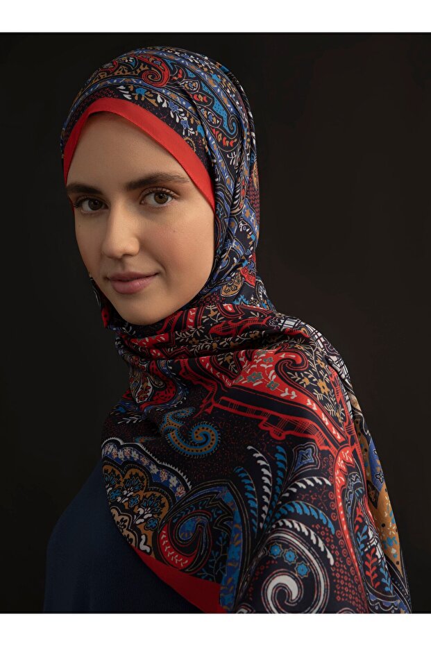 شال ناعم منقوش عرقي - متعدد الألوان - V17 - - 3