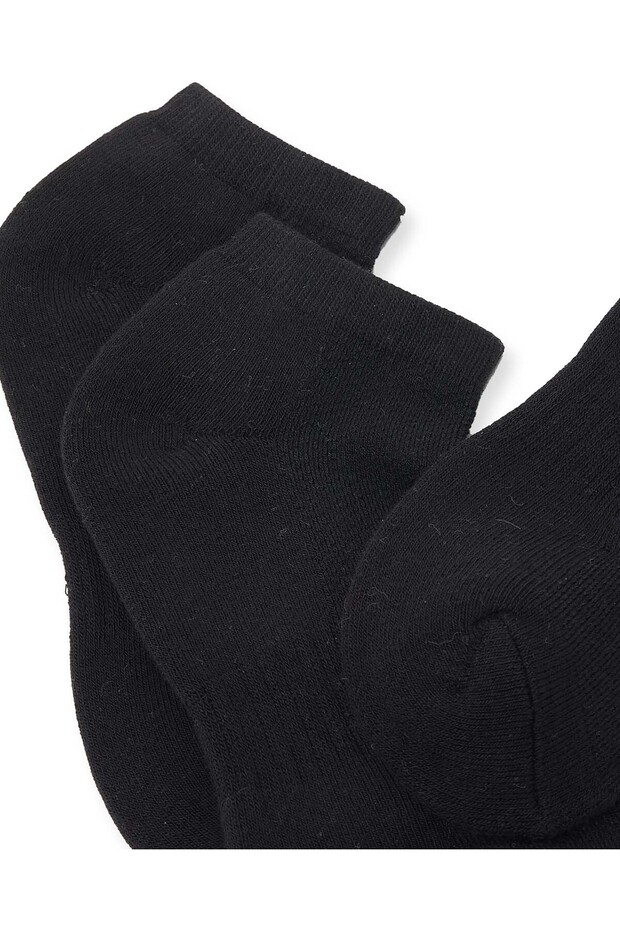 Black Boy 3 Pack Solid Ankle Socks - 3