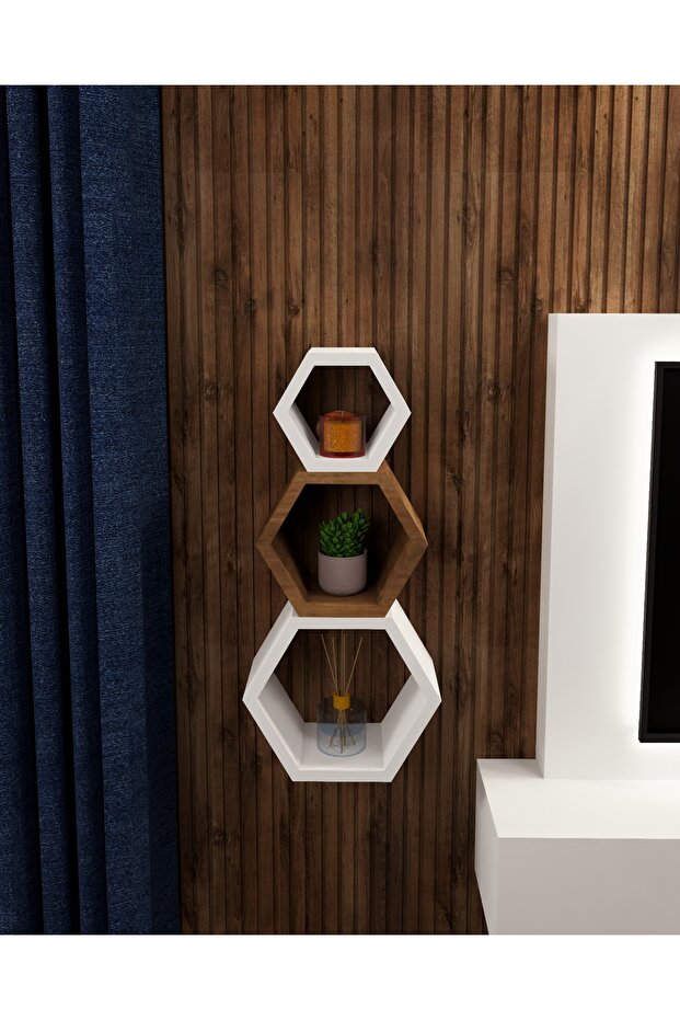 3lü Altıgen Raf - 4