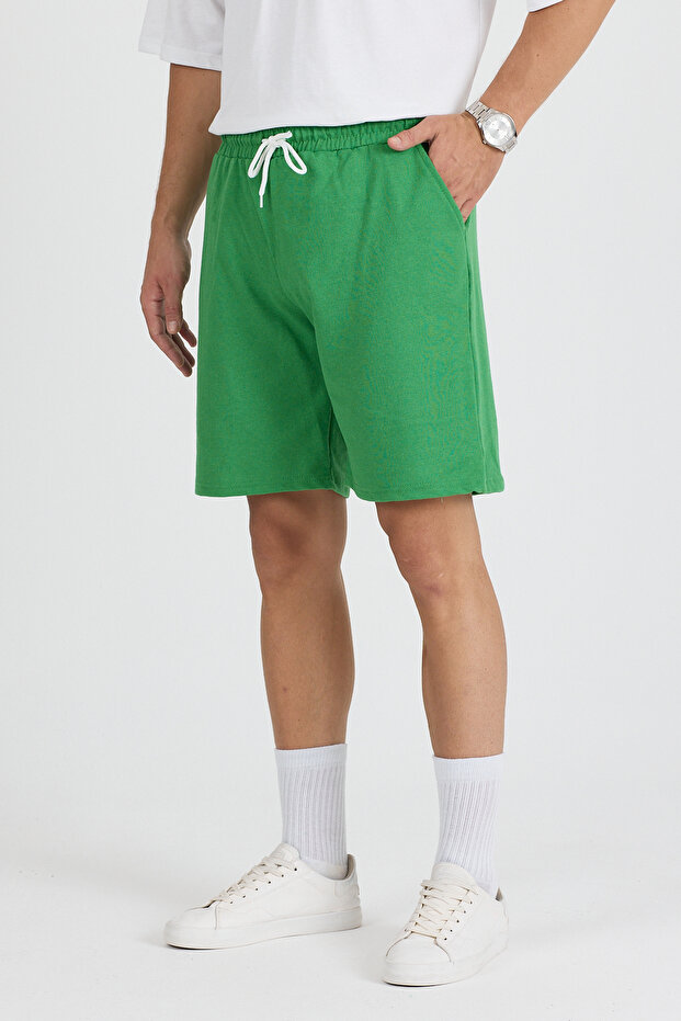 Unisex Renkli Fit Kalıp Basic Şort - 3