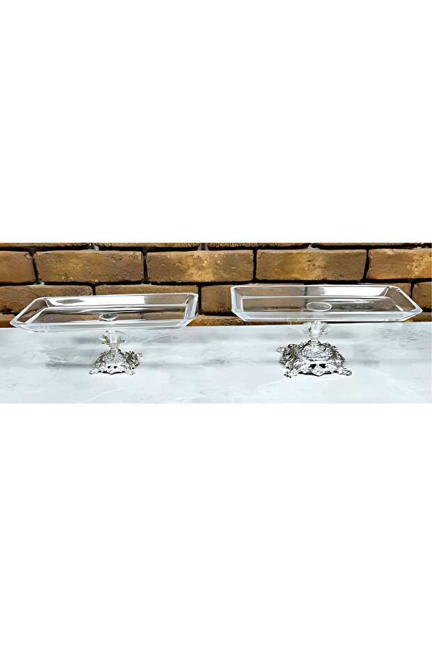 Avangarde Silver Cast Footed 2 Piece Baton Presentation Set
