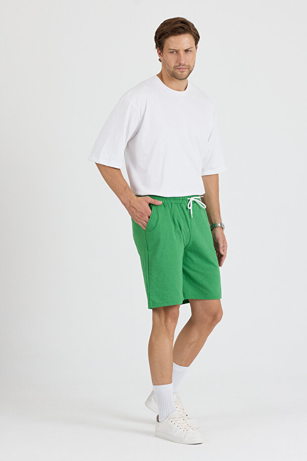 Unisex Renkli Fit Kalıp Basic Şort - 7