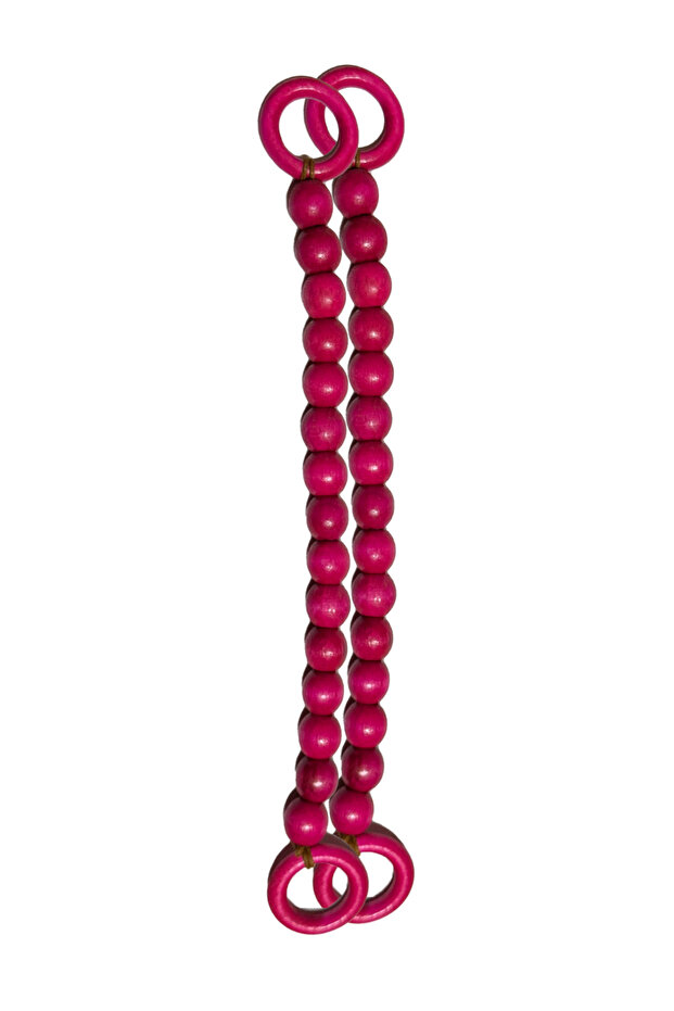 Ahşap Boncuklu Çanta Sapı (40cm)-Model 16 - 1