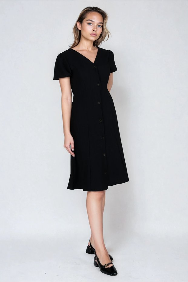 Women S Wrap V-Neck Dress - Relaxed and Modern Fit / Different Color Options