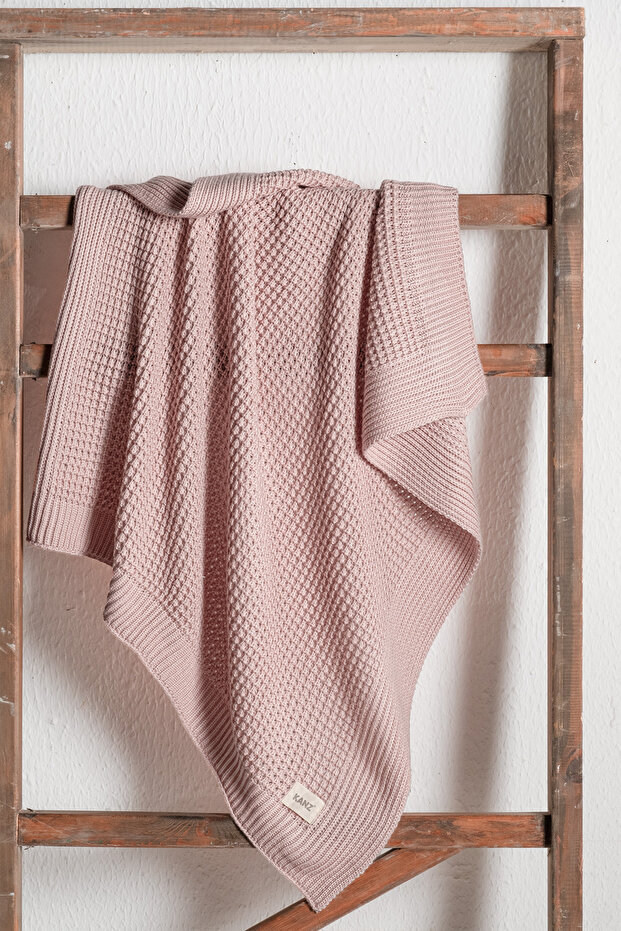 Knitwear Baby Blanket 90X110 cm - Powder
