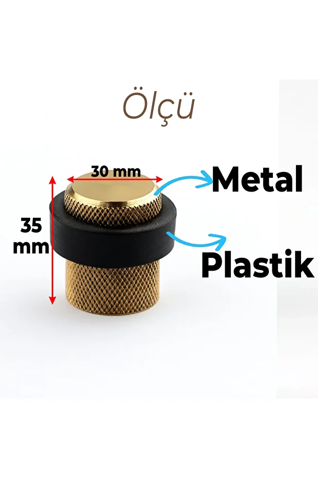 Kapı Stoperi Tamponu Gold Altın Vidalı Metal Tutacağı Tutucu Altı Kolu Pencere Stopu Takozu Sürgülü - 3