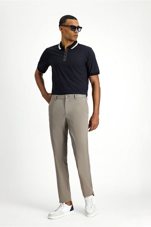 Techno-Line Super Slim Fit Ekstra Dar Kesim Likralı Klasik Kumaş Pantolon - 2