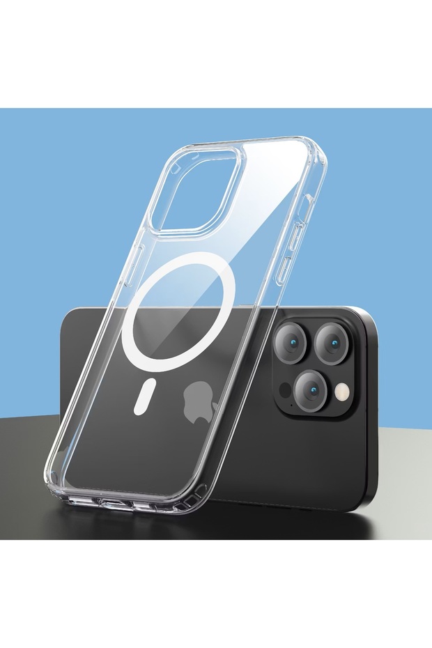 Pure Clear Magnetic Shockproof Case for iPhone 14 Plus (6.7") – Clear - 2