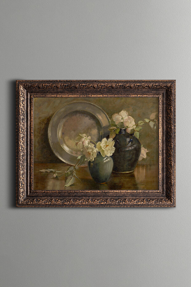 Grilerde Bir Çalışma - Vintage Desenli Çerçeve - 1