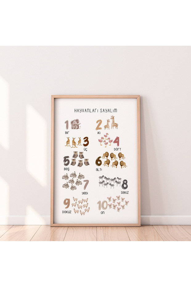 One Piece Living Room Office Decor Table Let's Get to Know the Animals Vrynt