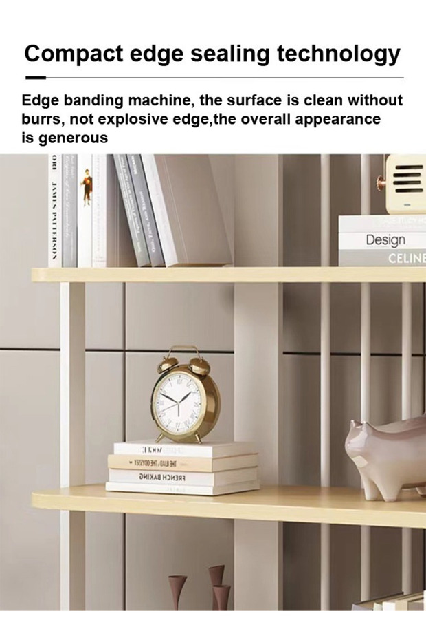4-tier desktop bookshelf and display rack, space-saving floor standing design 100x35x200 cm - 4