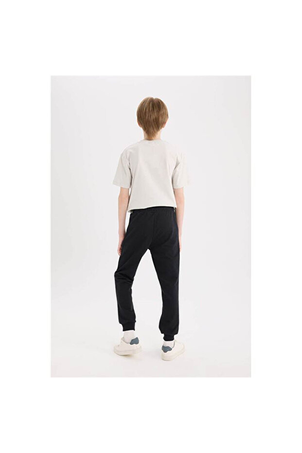 Elastické tepláky Jogger Black pro chlapce E7338A8/BK27 - 5