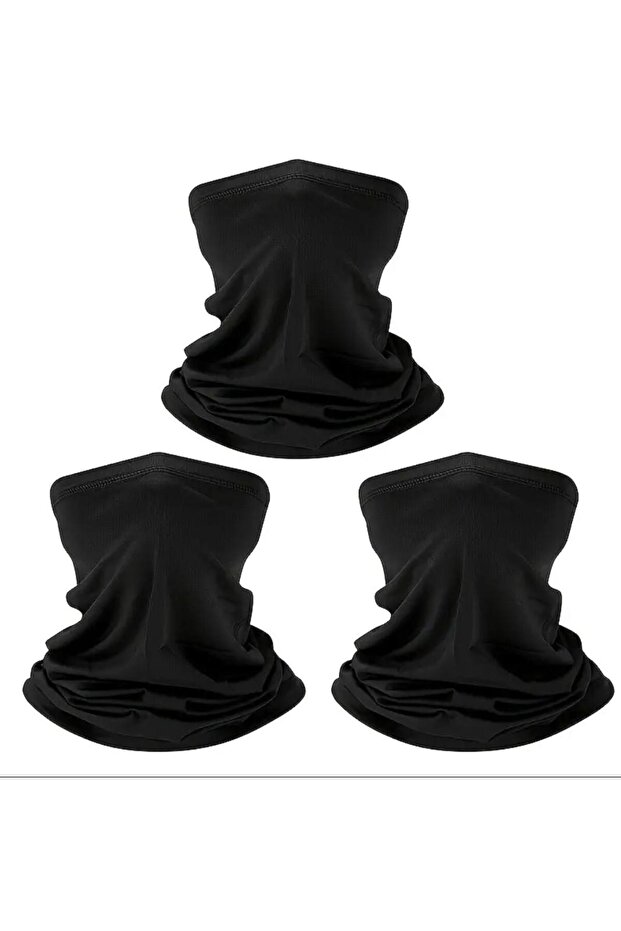 3-Pack Neck Collar Polyester Lycra Bandana Biker Neck Collar Athlete Neck Collar Sun Protection Multi-Purpose Buff