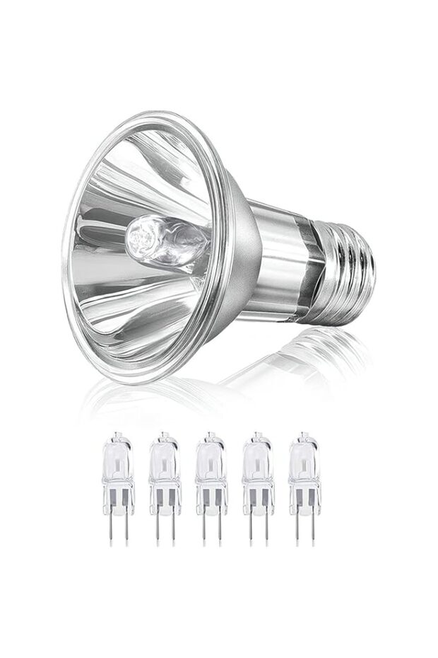SYOSI Reptile Halogen Bulbs E27 50W Dimmable UVA/UVB Full Spectrum Tortoise Heating Bulb Backlight Basking Spotlight for Turtle, Lizard, Snake, Amphibian