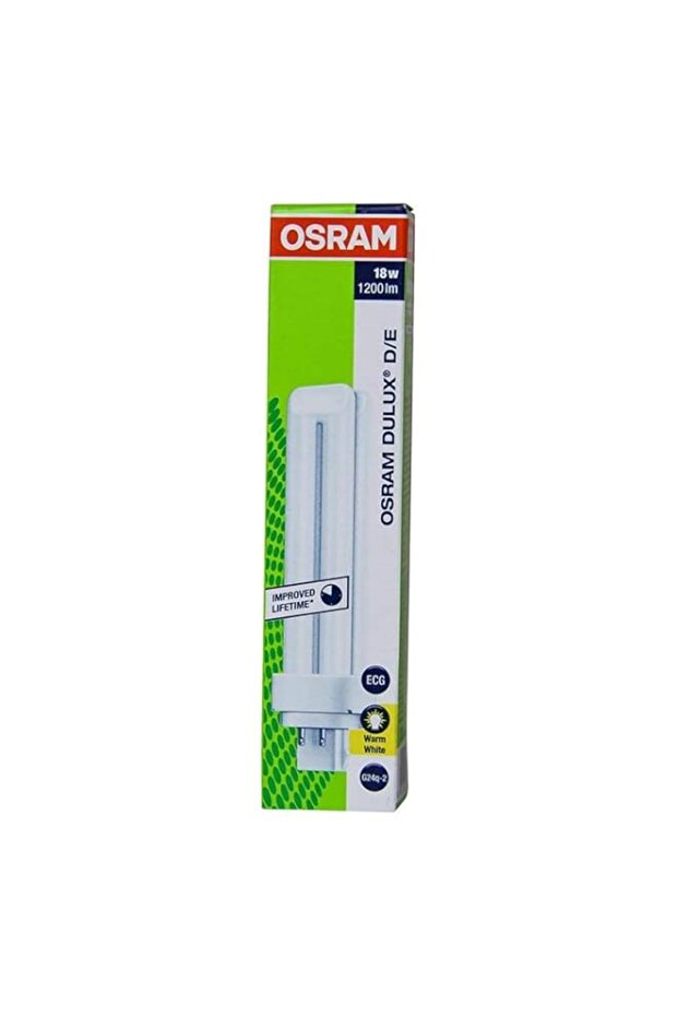 Osram Duluxstar D/E Compact Fluorescent Bulb 18W Cfl Bulb G24Q1 4Pin - Warm white