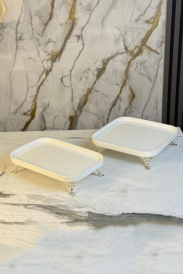 طبق تقديم على شكل مستطيل من البورسلين - 3