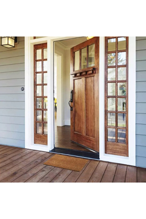 سجادة باب مستطيلة من ألياف جوز الهند وجوز الهند، 33 × 60 سم - 6