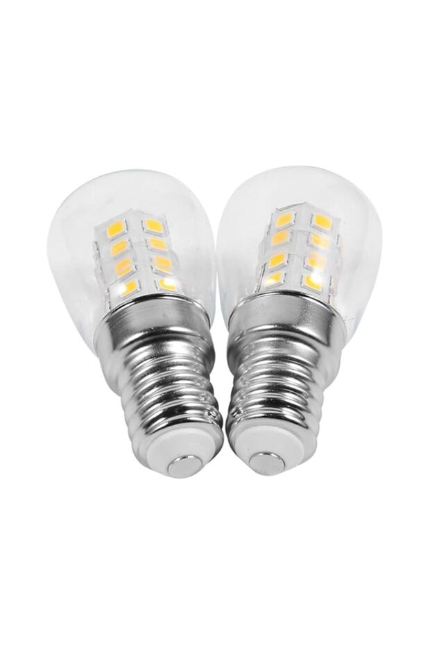 Lurrose E14 Led Light Bulb Set 2-Pack 3W Refrigerator Bulb Replacement Warm White Led Bulbs for Fridge and Sewing Machine Lighting