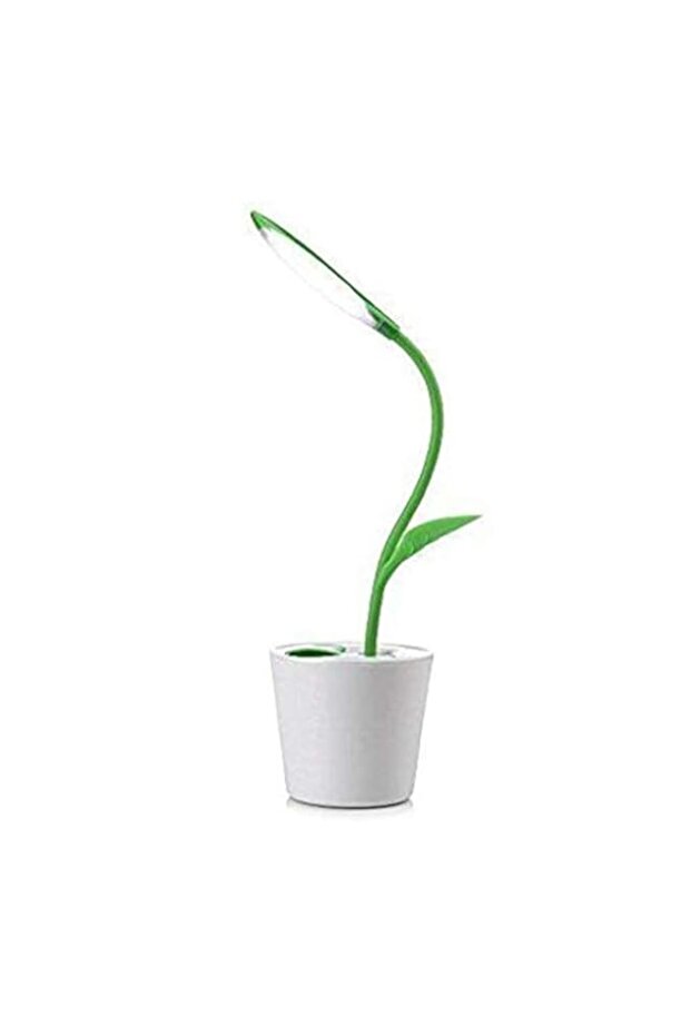 USB LED Sapling Desk Lamp Table Night Light With Pen Holder Case
