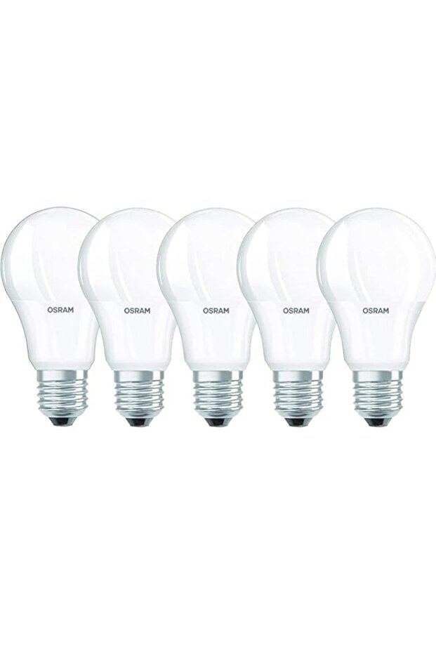 Osram Clas A 8.5 W/6500K LED Bulb E27 Value Lamp (Cool White, Combo Pack of 5)