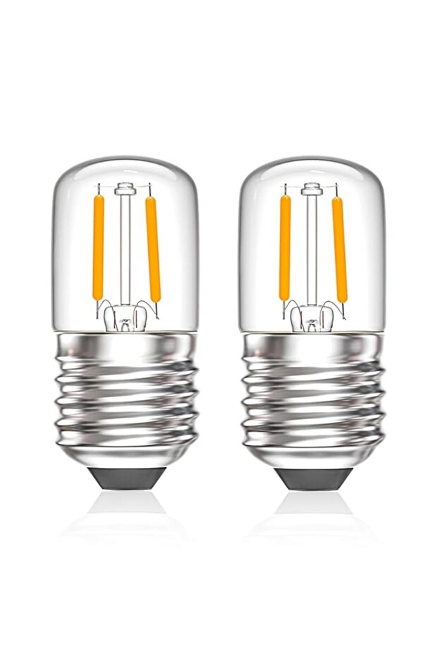 2W E27 LED Pygmy Light Bulbs, 240V Edison Screw LED Night Light Bulb E27 Fridge Bulb 15W ES Pygmy Bulb Replacement T28 Clear Appliance Light, Warm White 2700K (2-Pack)