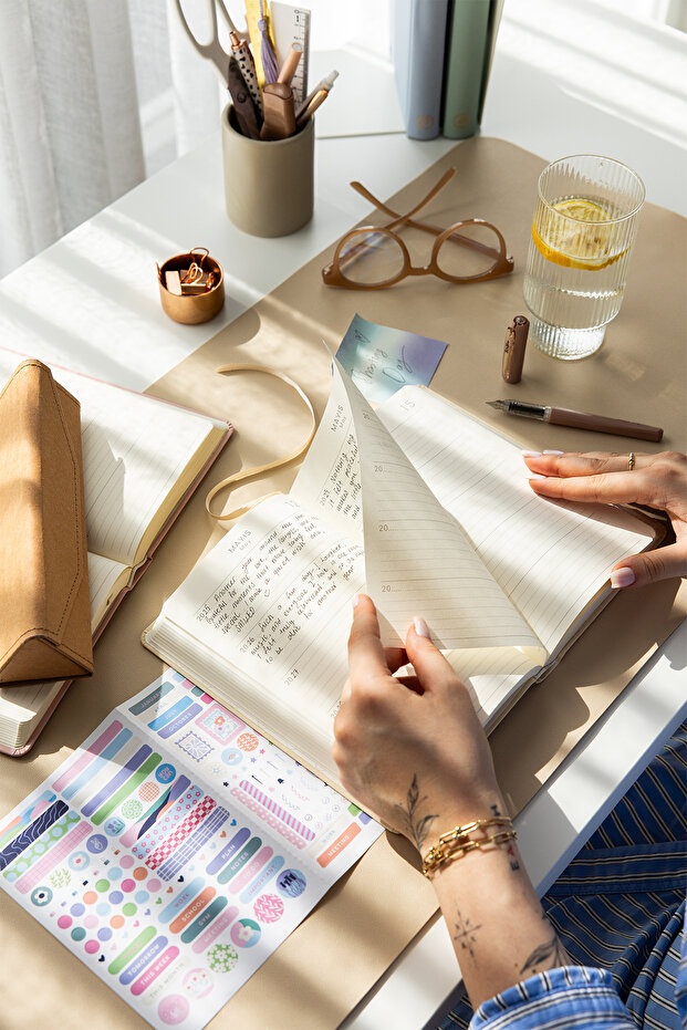 5 Yıllık Süresiz Günlük Ajanda 13x21 - Sarı - 3