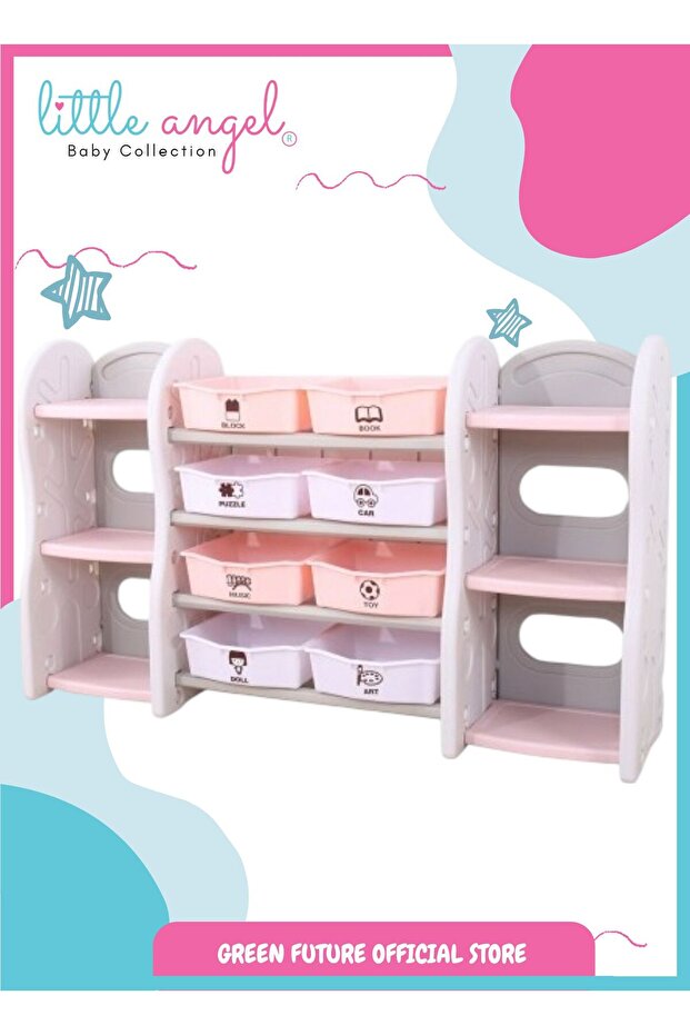 -Toy Storage Organizer W/Multiple Shelves And Bins