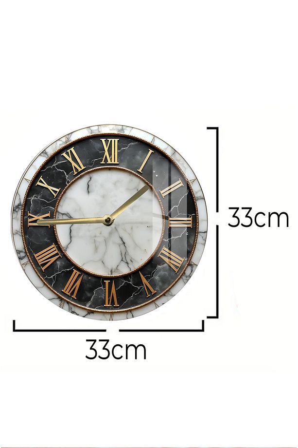 Şıklığın ve Dayanıklılığın Buluştuğu An! 3D Görünümlü Temperli Cam Saat – 33 cm CSDW319 - 5
