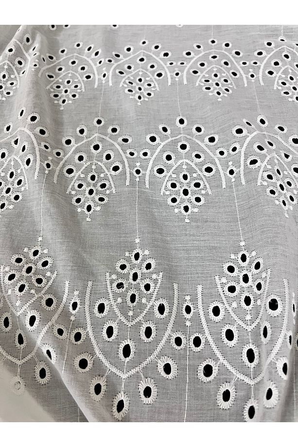 Pamuk vual fisto en 110 cm ekru renk 1 metre - 3