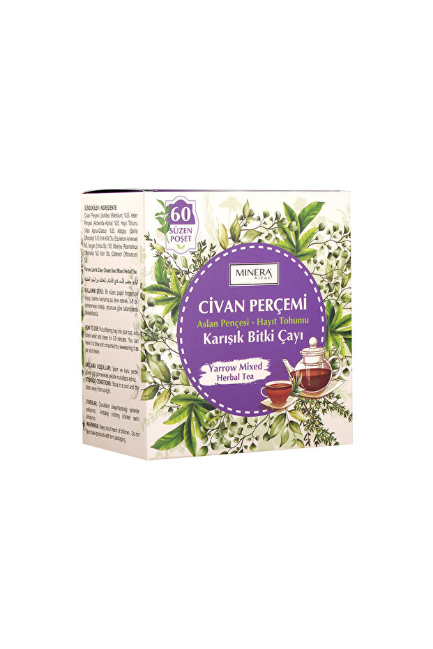 CIVAN PERÇEMİ ASLAN PENÇESİ HAYIT TOHUMU HANIM TEA TEA 60 قطعة من شاي الأعشاب في أكياس