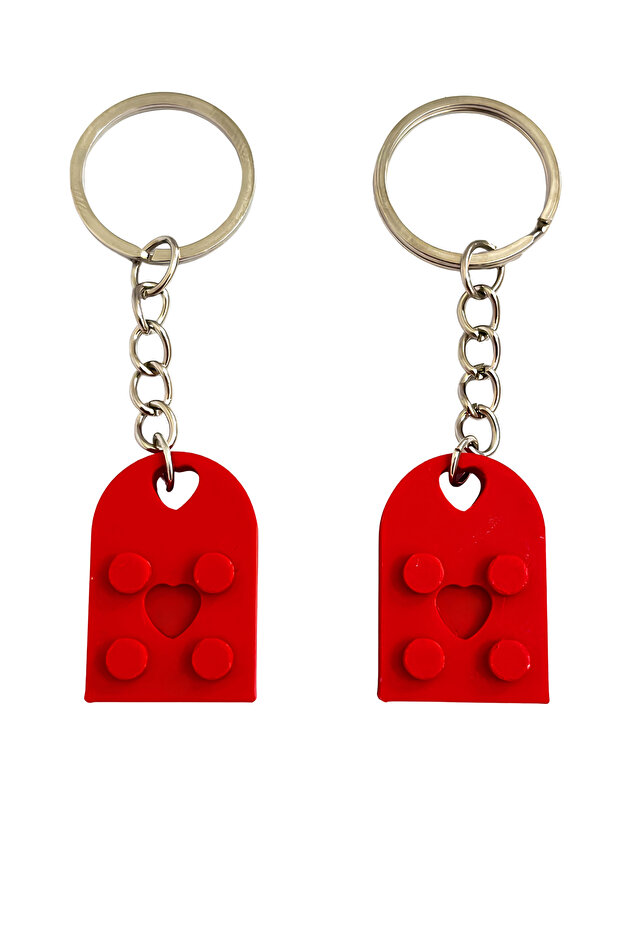 Lego Heart Figure Lover Couple Design Keychain - Special Gift for Lover