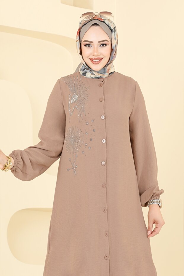 Taş İşlemeli Tesettür Takım 440DVL817-MS Vizyon - 3