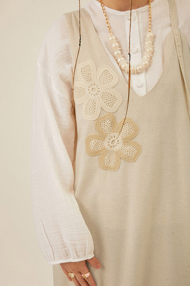 Çiçek Dantelli Jile Taş - 2