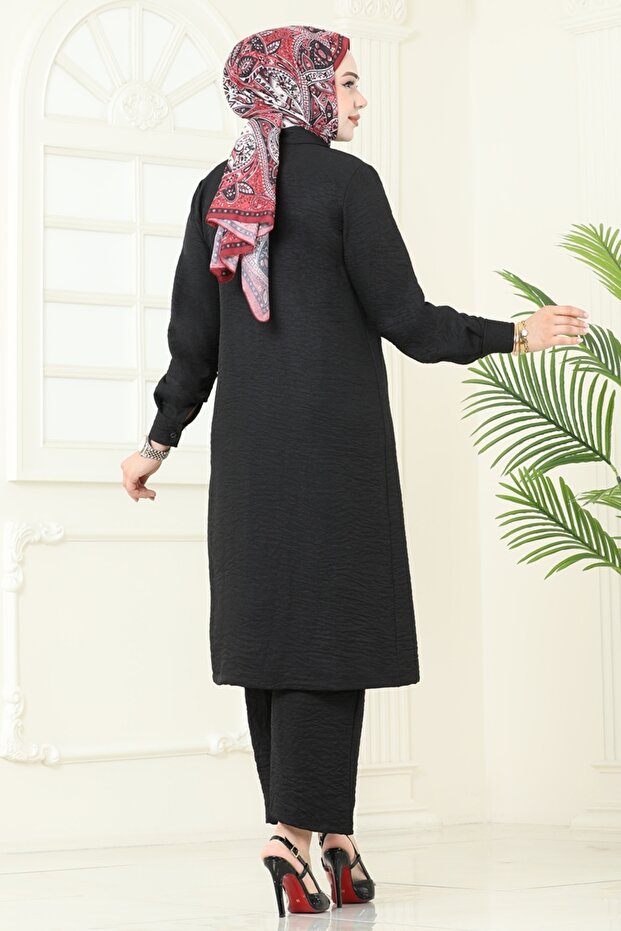 Taş Detaylı Sofia Takım 3128HBS856-MS Siyah - 4