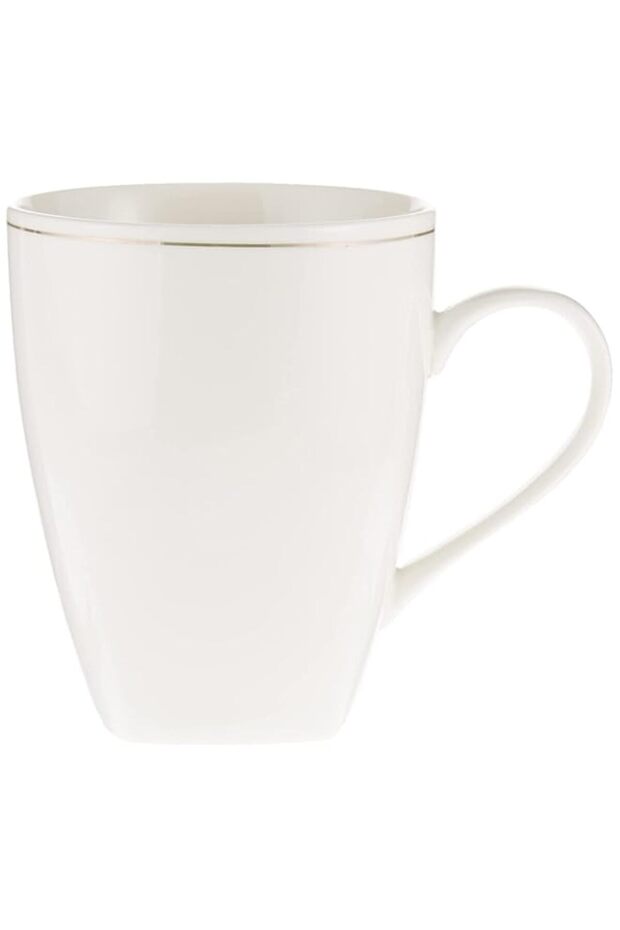 Royalford 14Oz Bone Wave Square Coffee Mug - Large Coffee and Tea Mug, Traditional Extra Large Tea Mug, Thick Wall Small Portable Mug |Comfortable Handle | Ideal for Hot and Cold Drinks
