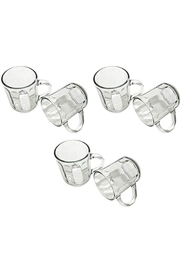 ARTC Tea Water Coffee glass Mug 6 piece set - 255L