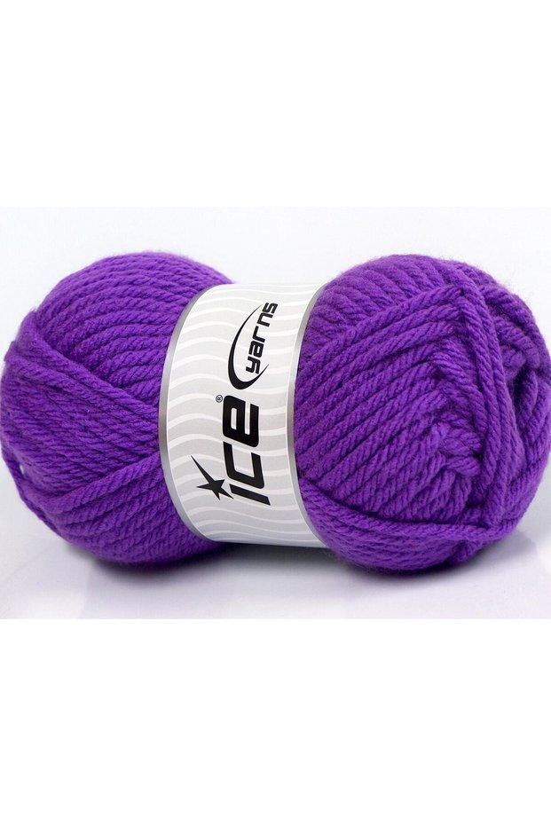 Lot of 4 X 100Gr Skeins Ice Yarns Atlas Superbulky Hand Knitting Yarn Purple