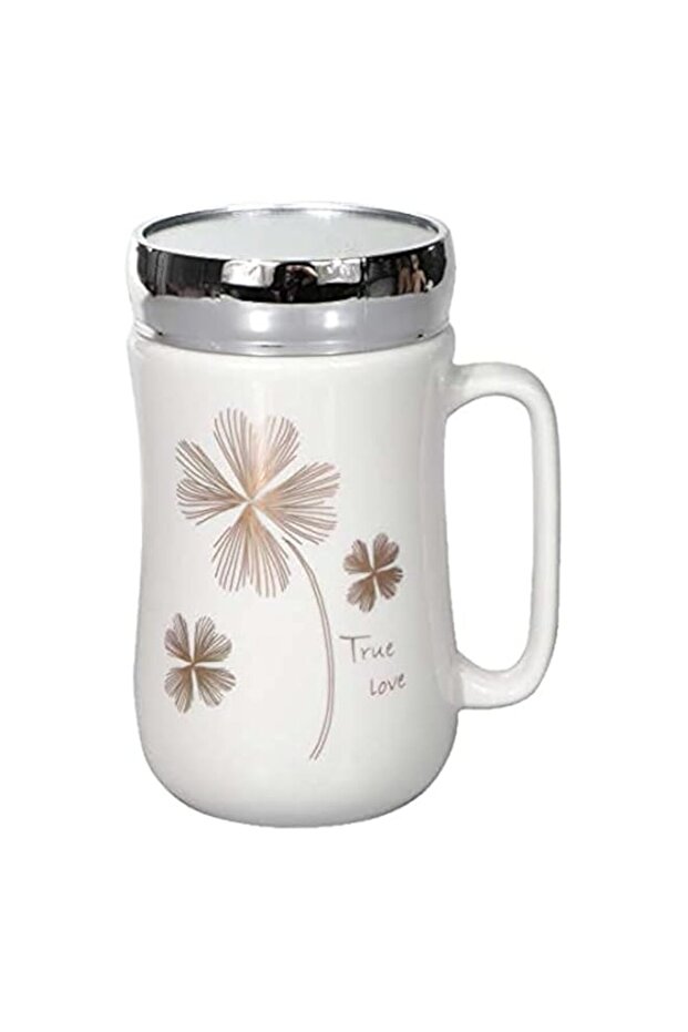 Delcasa Ceramic Water Mug - Large Capacity, Leak Resistant, Insulated, Durable, Ideal For Hot & Cold Drinks